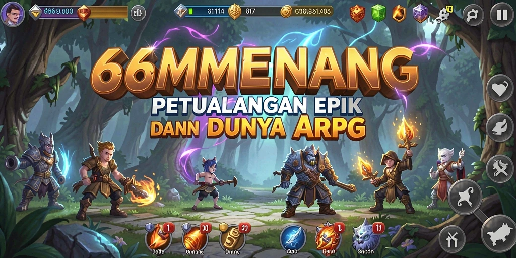 Screenshot gameplay <strong>66MENANG</strong> menampilkan aksi seru dalam pertarungan epik.