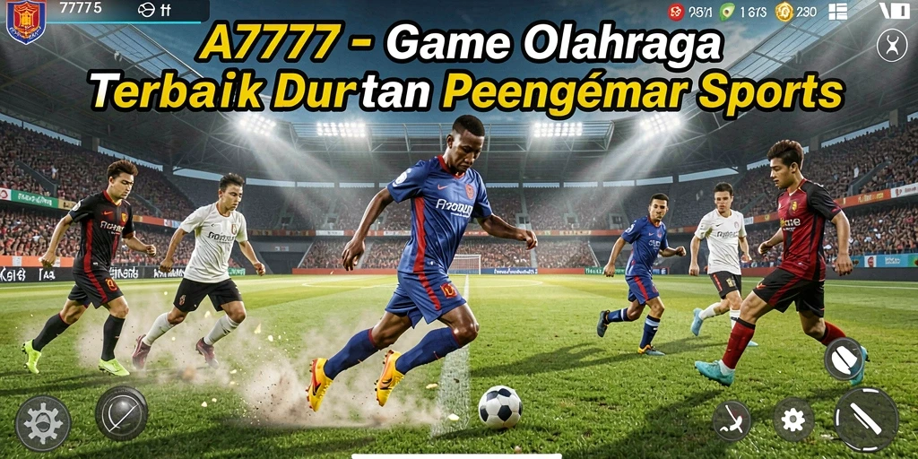 Screenshot utama A7777 menampilkan aksi olahraga yang seru.