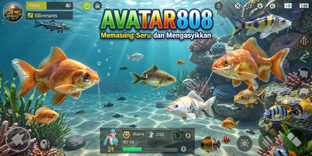 Tampilan gameplay menarik dari AVATAR808 saat memancing.