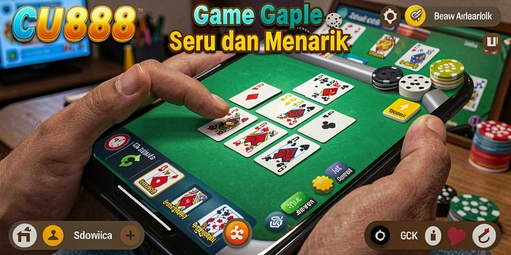Tampilan menarik dari permainan Gaple di CU888.
