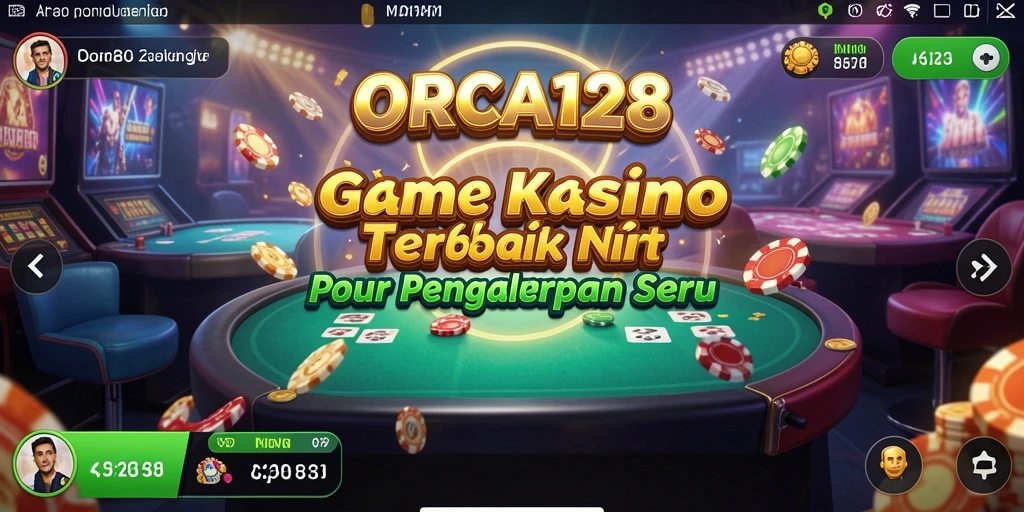 Screenshot utama ORCA128 menampilkan gameplay Kasino yang seru dan menarik.