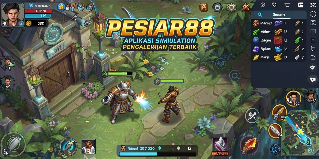 Tangkapan layar utama PESIAR88 menunjukkan gameplay simulation yang menarik.