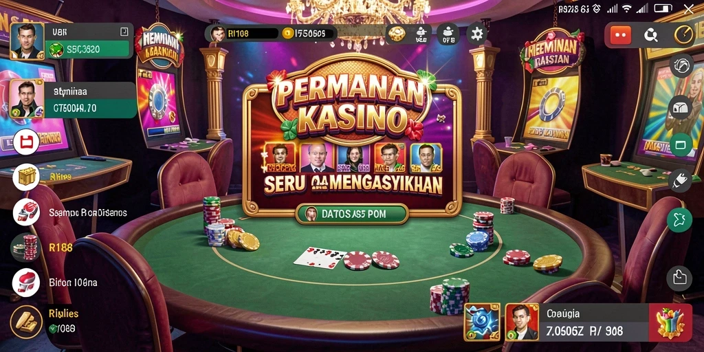 Tampilan menarik dan seru saat bermain permainan Kasino.