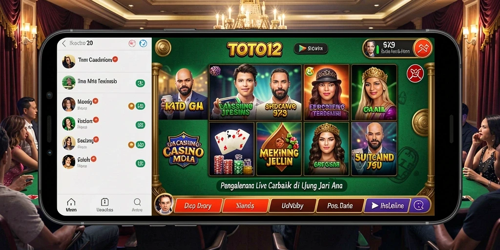 Tampilan menarik dari permainan Live Casino di TOTO12.