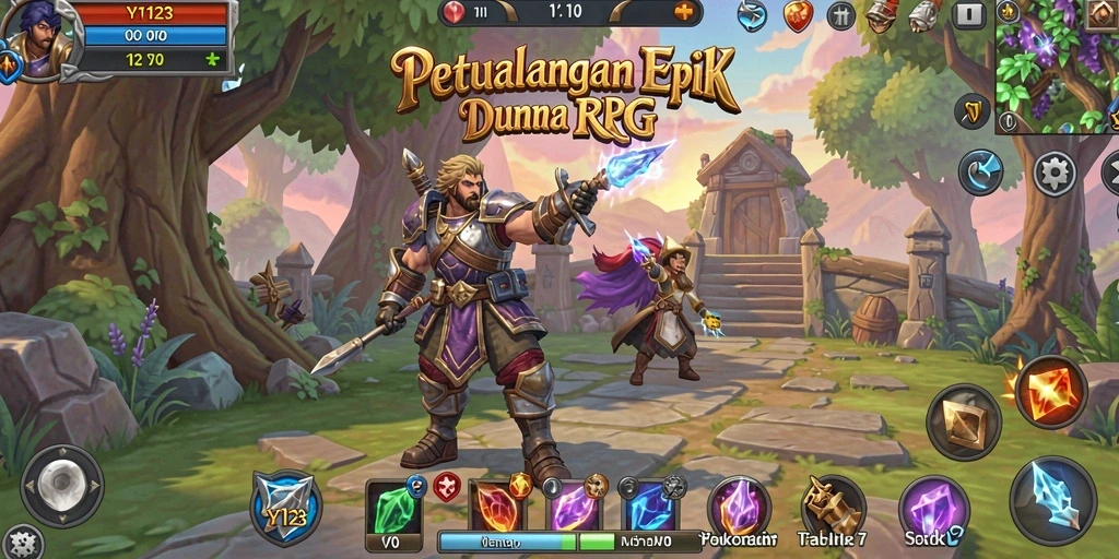 Tangkapan layar gameplay yang menampilkan aksi petualangan RPG.