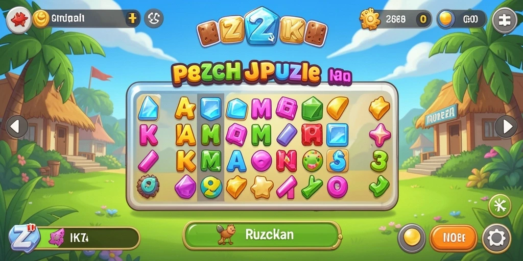 Gameplay ZK7 yang seru dan menantang di layar.